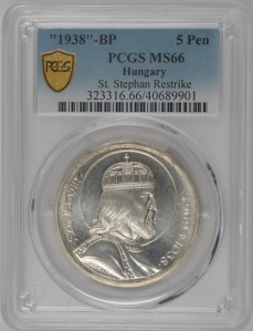HUNGARY ハンガリー 5Pengo 1943NGC-MS65 Hungary 5 Pengö KM 523 Prices & Values | NGC