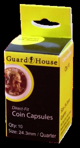 Guardhouse 26mm Direct Fit Coin Capsules - 50 Pack For Small Dollar Coins & Pennies