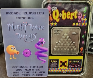 Nightmare Metals Arcade Classics: Q Bert 1oz .999 Silver Bar