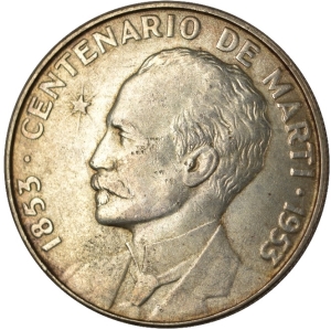 1953 Cuba 1 Peso - 100th Anniversary José Martí