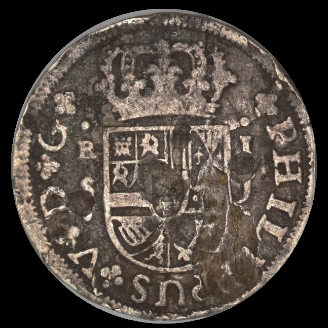 1721年F スペイン 1 リアル 銀貨　　フィリップ5世 1721 F SPAIN Spanish King FELIPE V Philip Antique OLD Silver
