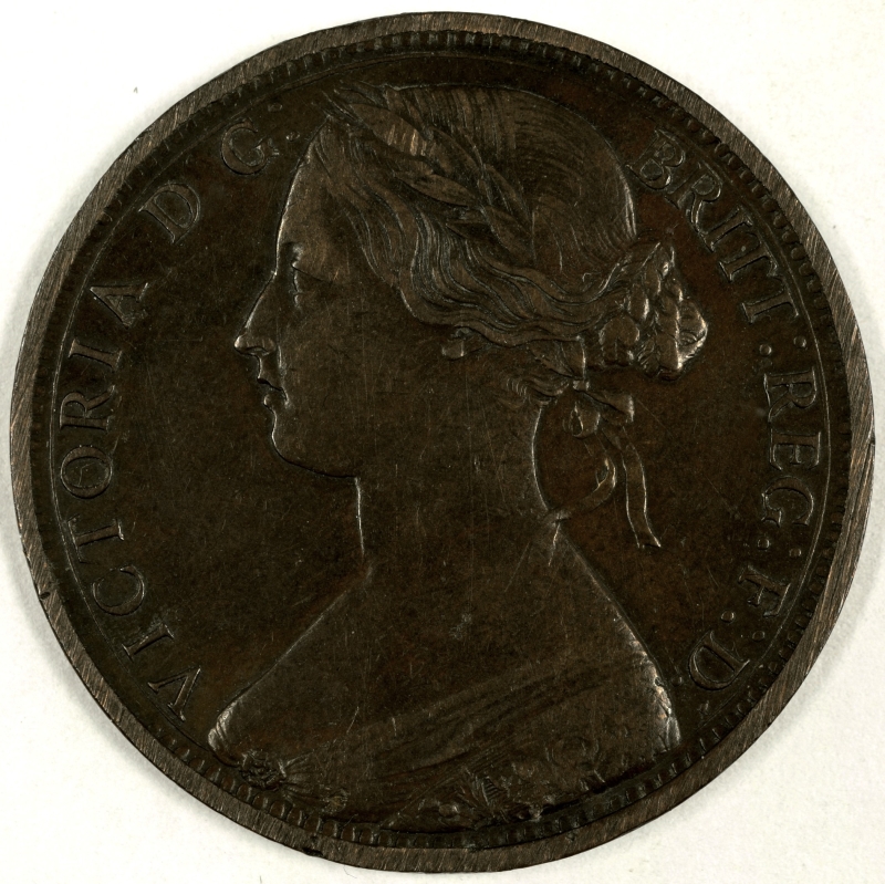 1862 Great Britain 1 Penny - Victoria (2nd portrait)