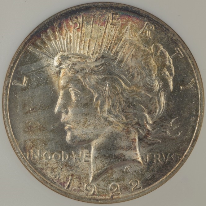 1922 U.S. $1 - Silver Peace Dollar - ANA MS63 (Genie Holder!)