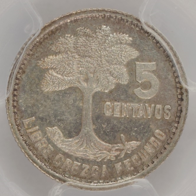 1950 Guatemala 5 Centavos - PCGS MS66