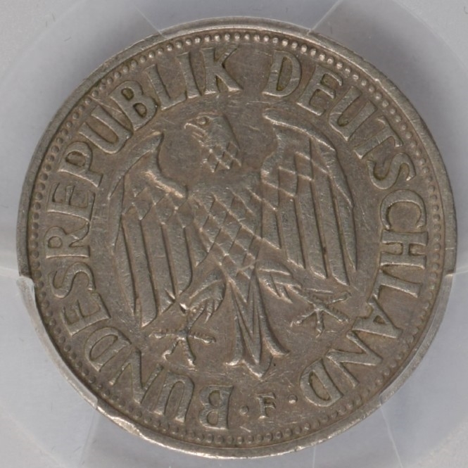 1954-F Germany 1 Deutsche Mark - Federal Republic - PCGS AU50