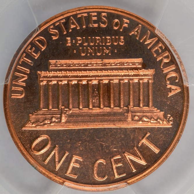 1976-S U.S. 1¢ - Lincoln Memorial Cent - PCGS PR67RB