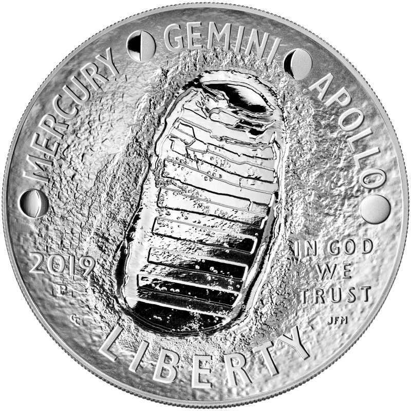 2019-P Apollo 11 50th Anniversary Five Ounce Proof Silver Dollar