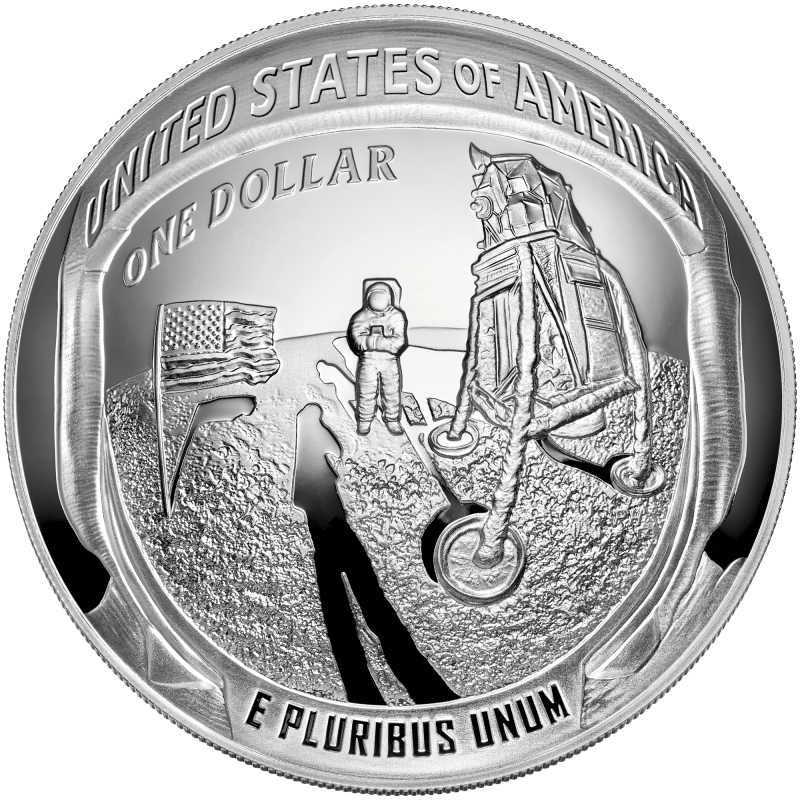 2019-P Apollo 11 50th Anniversary Five Ounce Proof Silver Dollar