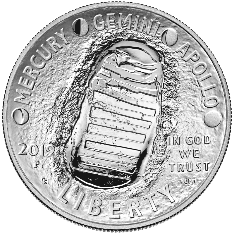 2019-P Apollo 11 50th Anniversary Commemorative Silver Dollar Proof