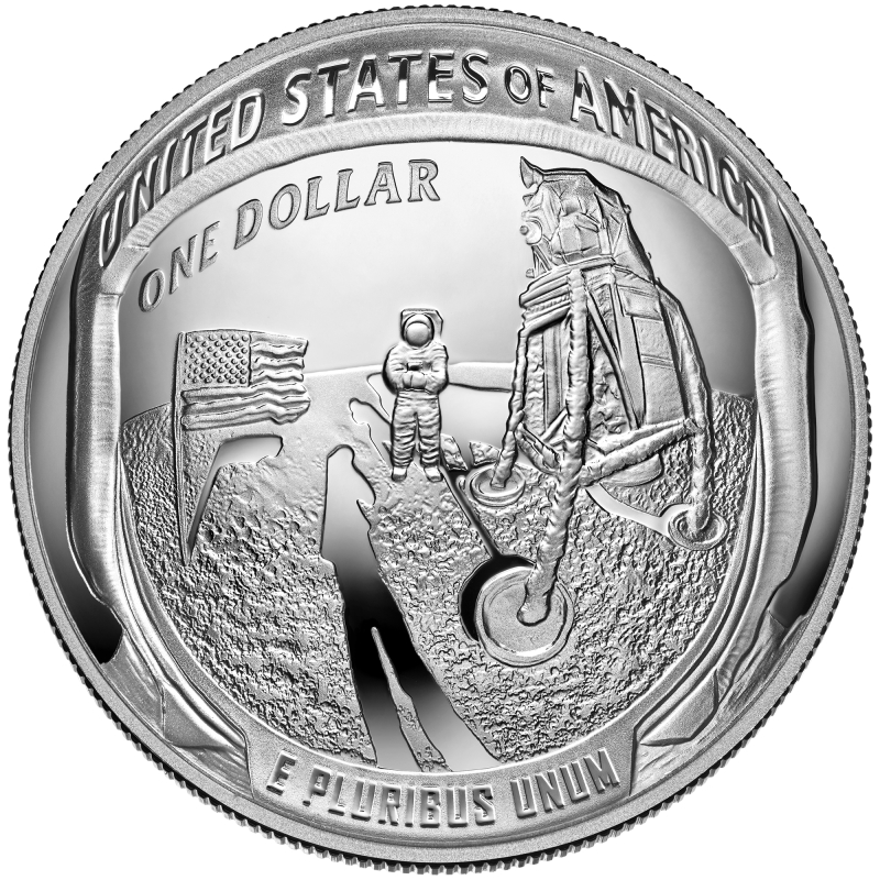 2019-P Apollo 11 50th Anniversary Commemorative Silver Dollar Proof