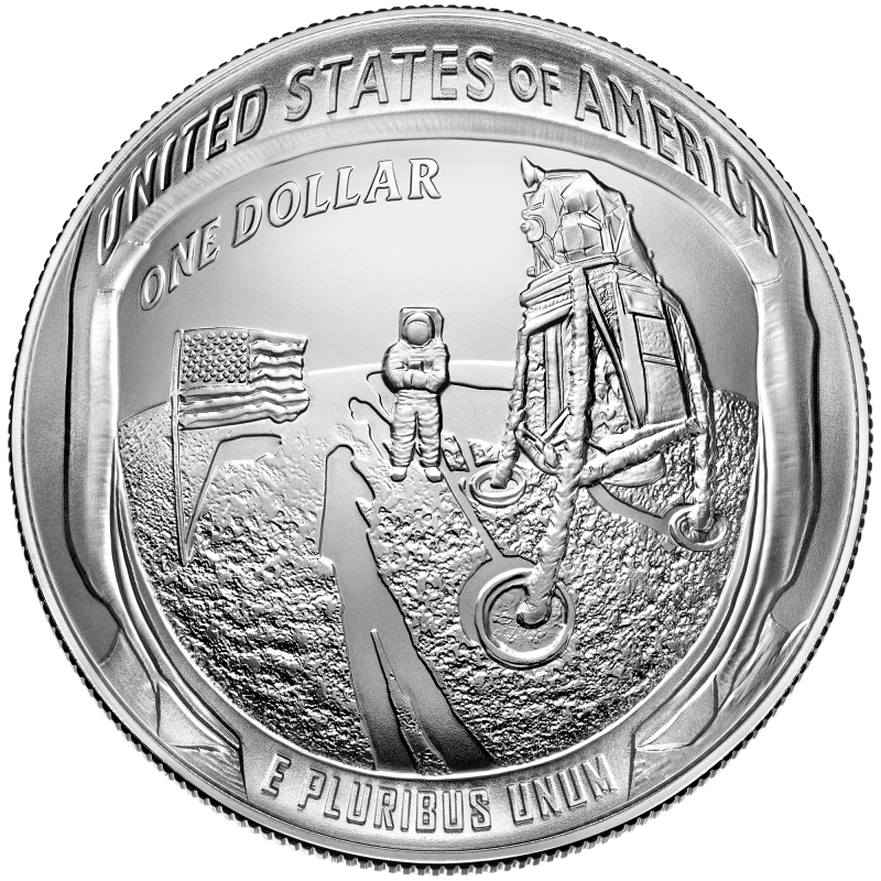 2019-P Apollo 11 50th Anniversary Commemorative Silver Dollar Uncirculated
