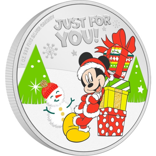 2021 $2 Niue - Mickey & Friends: Merry Christmas (1oz Silver)