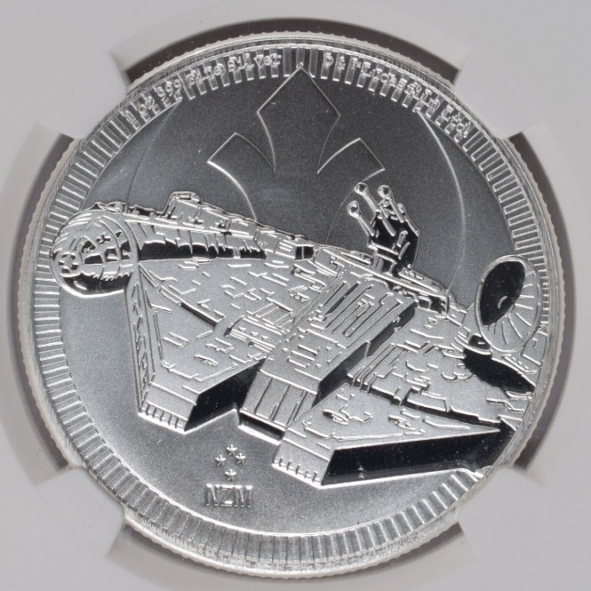 2021 $2 Niue - Star Wars: Millennium Falcon (1oz Silver) - NGC MS70