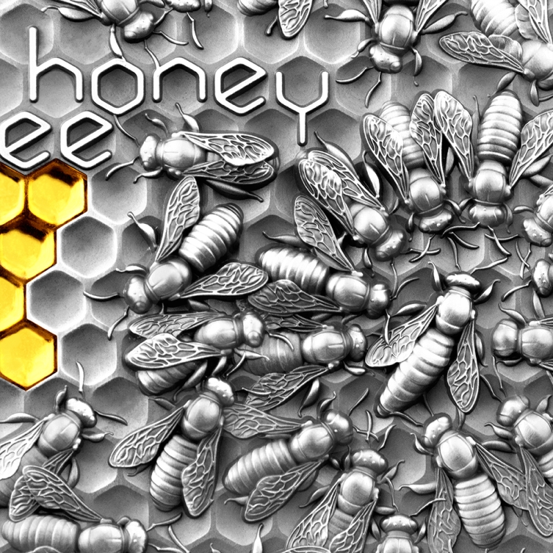 高騰中】HONEY BEE 2ozSilverCoin5$Niue2021銀貨