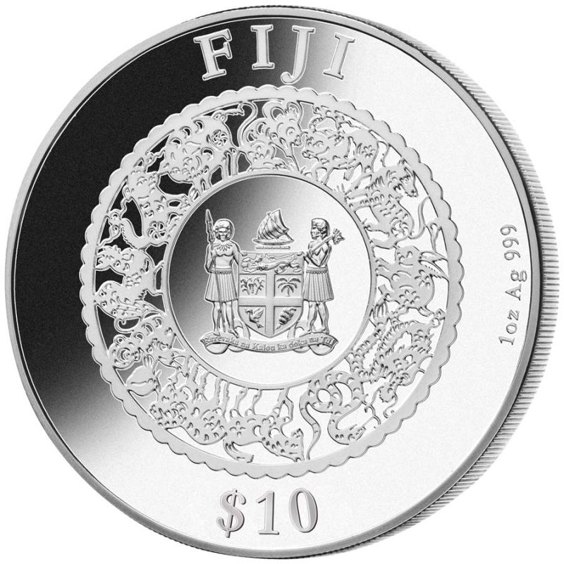 2022 Fiji $10 - Lunar Year of the Tiger - 1oz Silver
