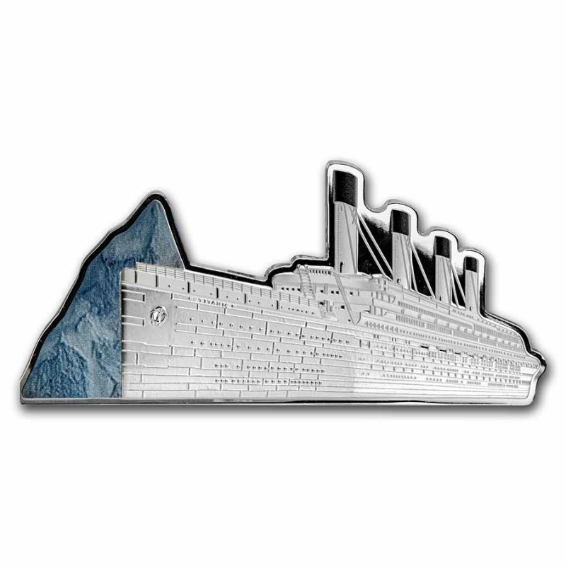 2022 Solomon Islands $10 - Famous R.M.S. Titanic - 5oz Silver (Shaped)