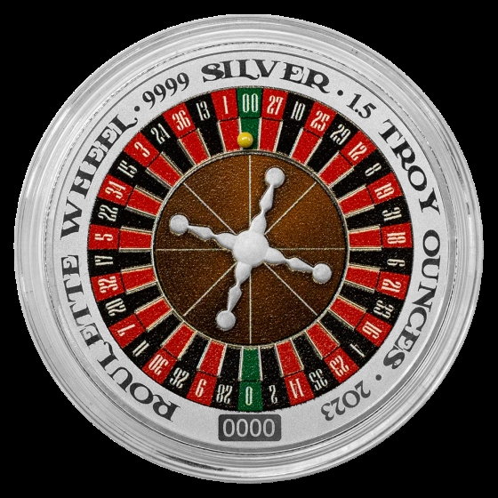 2023 Niue $3 - Casino: Spinning Roulette Wheel - 1.5oz Silver