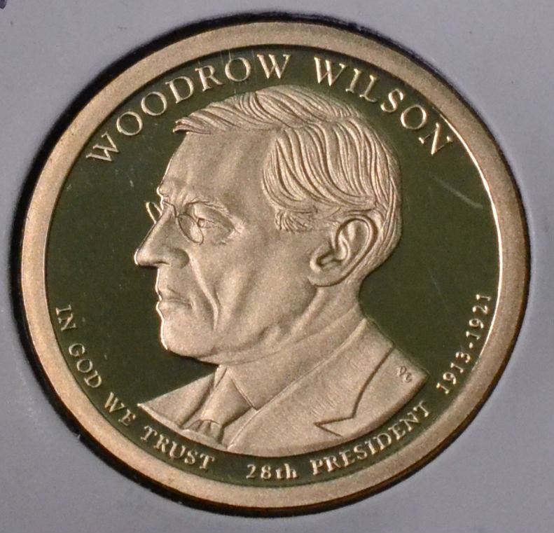 2013S 28th President Woodrow Wilson Dollar Proof