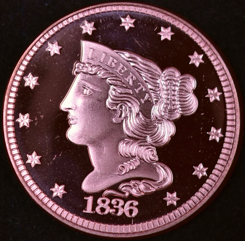 1 oz Copper Round Braided Hair Cent 20 Count Roll