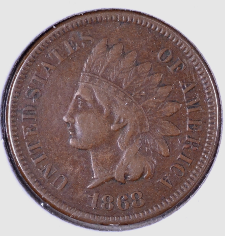 1868 1C Indian Head Cent EF 1868-1c-indian-head-cent-ef