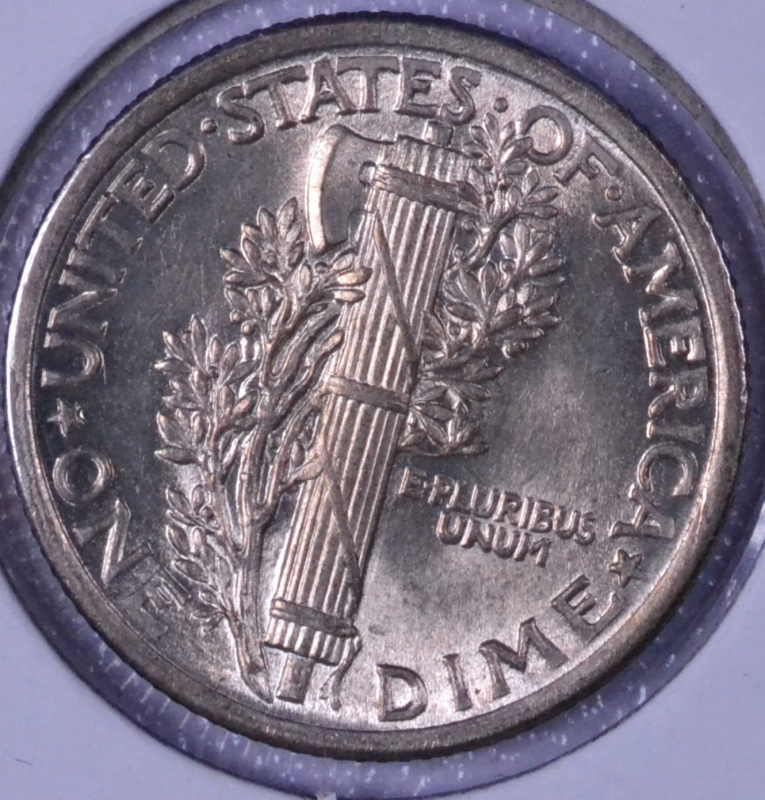 1917 Mercury Dime CH BU