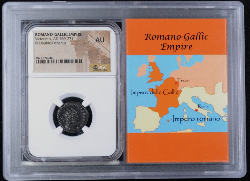 Romano-Gallic Empire Victorinus BI Double-Denarius 269-271 AD - NGC