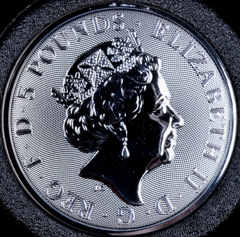 2018 2 oz Silver Great Britain Queen's Beast The Unicorn