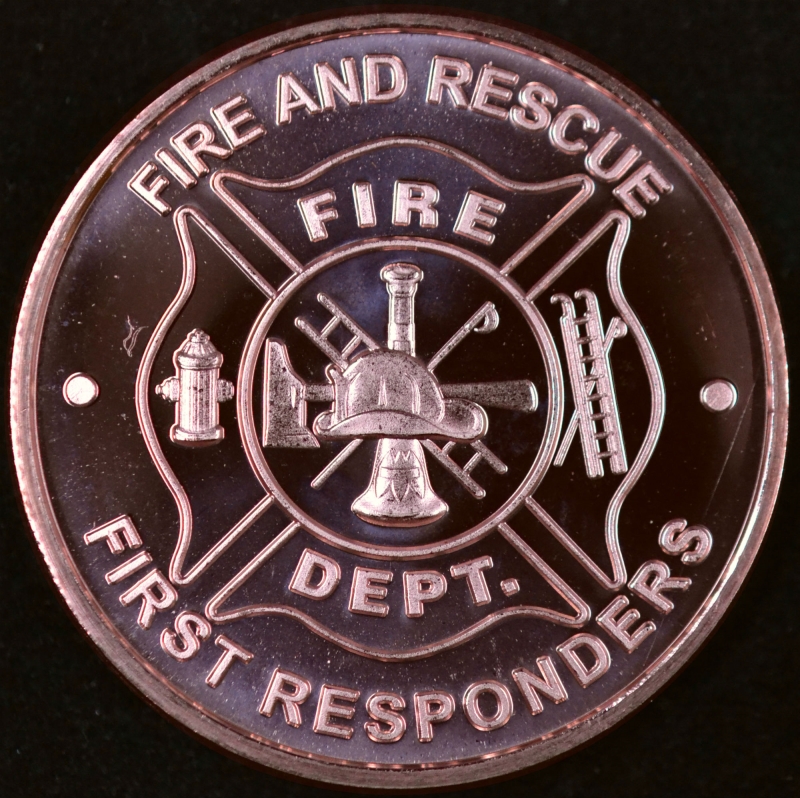 1 oz Copper Fire Department