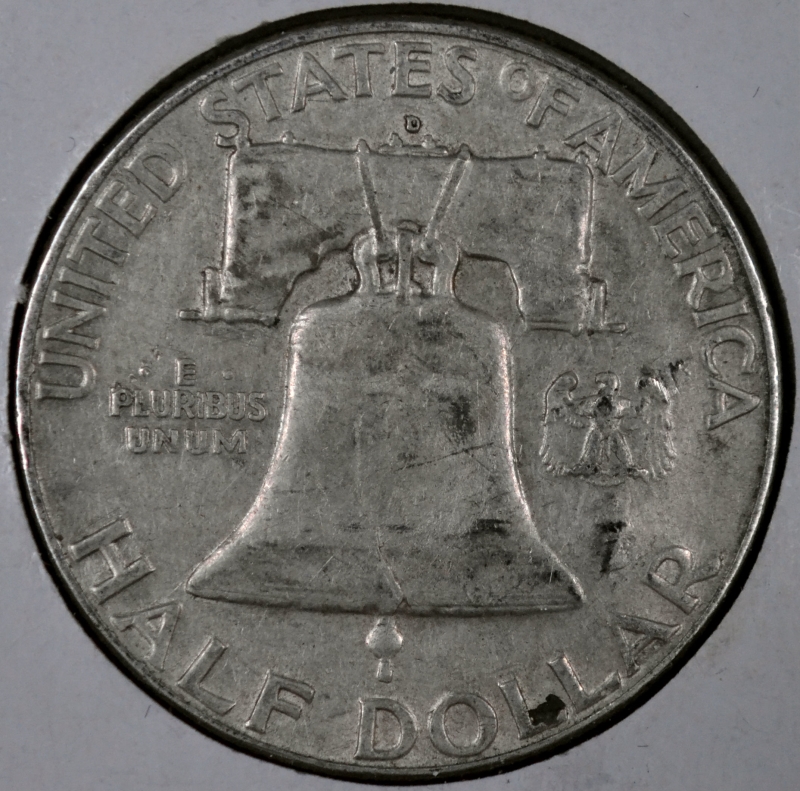 1963 D 50C Ben Franklin Half Dollar About Uncirculated Ford