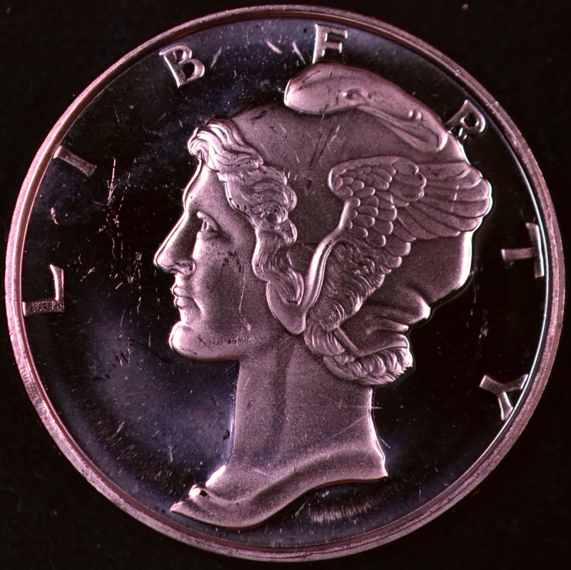 1 oz Copper Mercury Dime