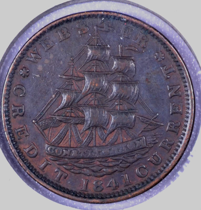 1841 "Not One Cent" Hard Times Token HT16
