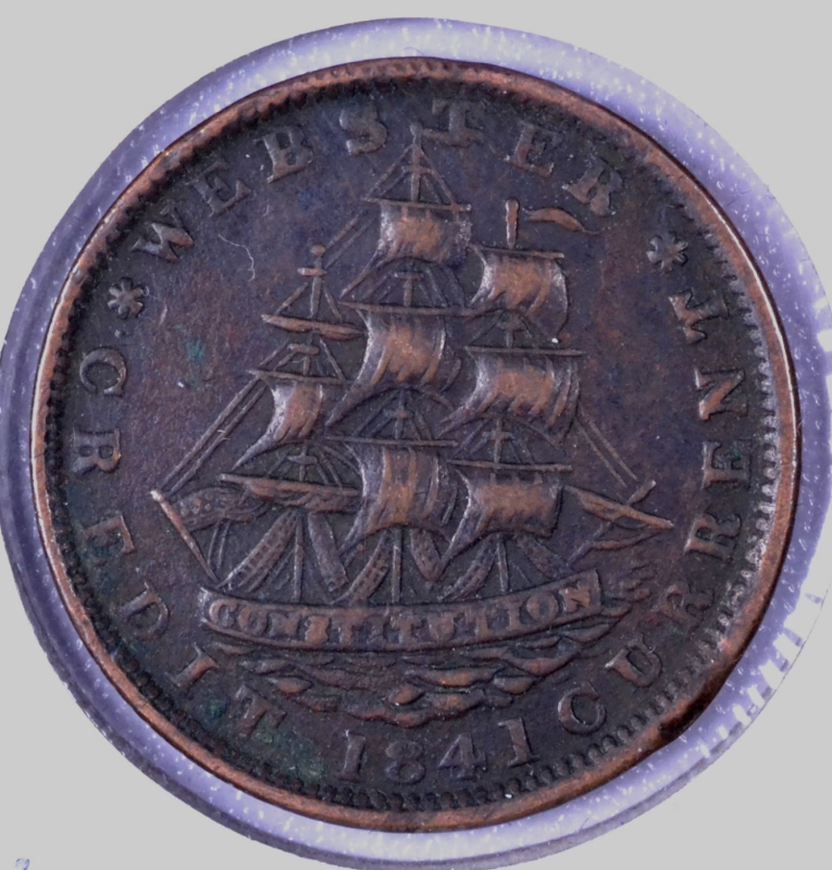 1841 "Not One Cent" Hard Times Token HT16