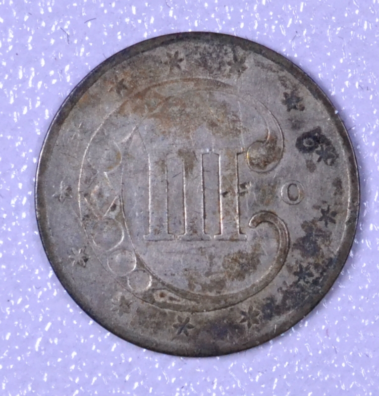 1851O 3C Silver ThreeCent Piece EF