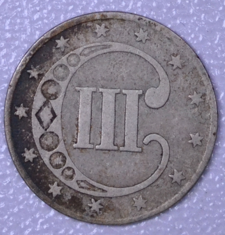1851 3C Silver Three Cent Piece Repunched 1 FS 301 F 1851-3c-silver-three-cent-piece-repunched-1-fs-301-f