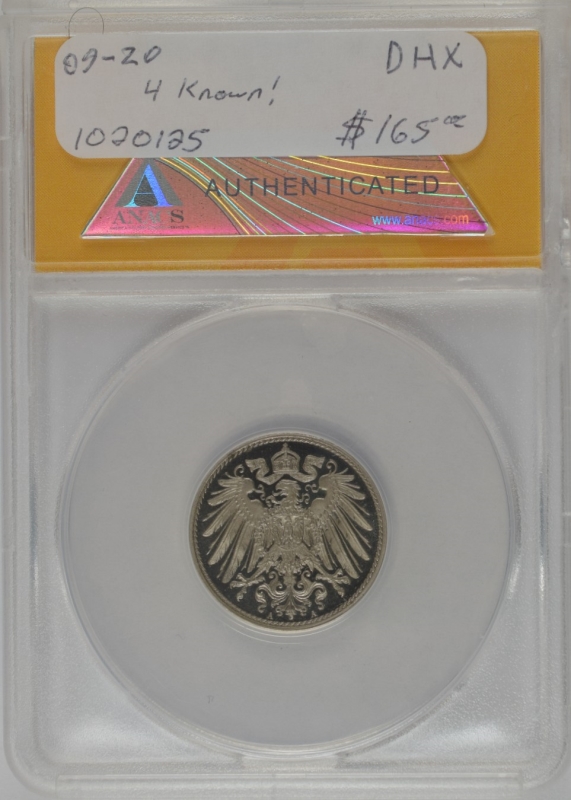 1912 Germany 10 Pfennig Wilhelm II (Small Shield) ANACS PF63