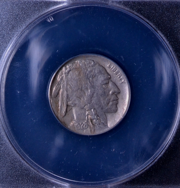 1928D 5C Buffalo Nickel ANACS EF45 5345390 Error