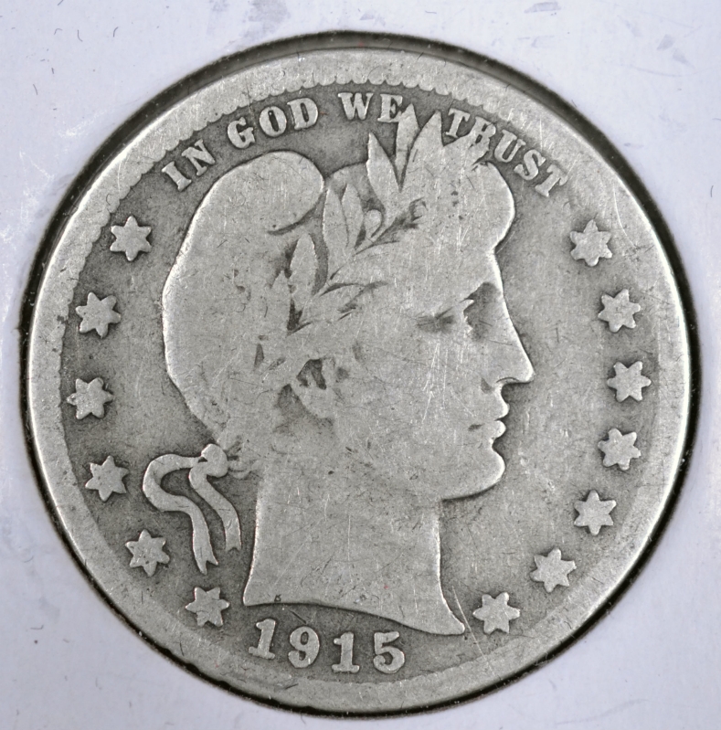 1915 S Barber Quarter VG