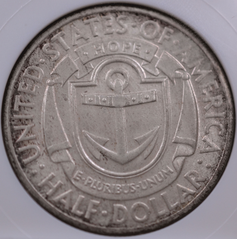 1936 Rhode Island Commemorative Half Dollar NGC+GOLD CAC MS65 150405013