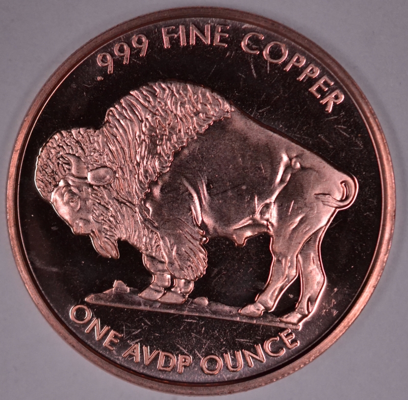 1 oz Copper Indian/ Buffalo Nickel