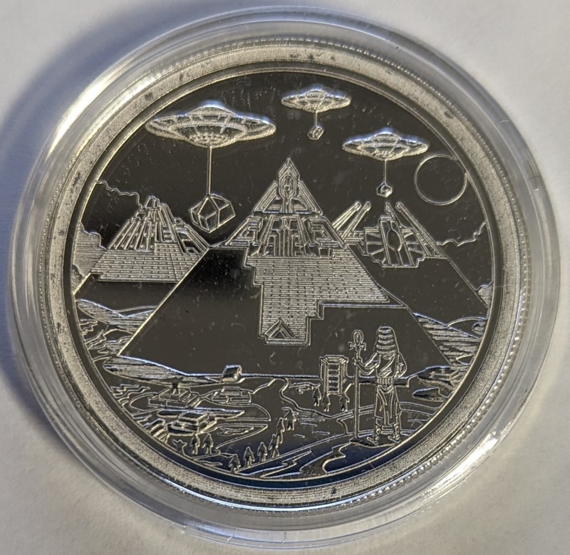 2022 Fidda & MK Barz - Alien Architects: Pyramids - 1oz Silver Proof-Like