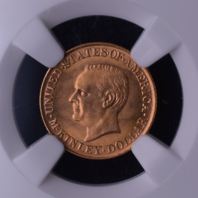 1917 McKinley Commemorative Memorial Gold Dollar - NGC MS63