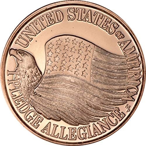 1 oz Copper Round - Pledge of Allegiance - 20 Count Roll