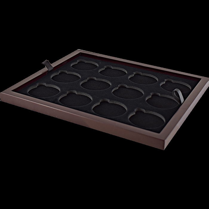 Guardhouse Wood Two Tray Display Box Holds 12 Coins