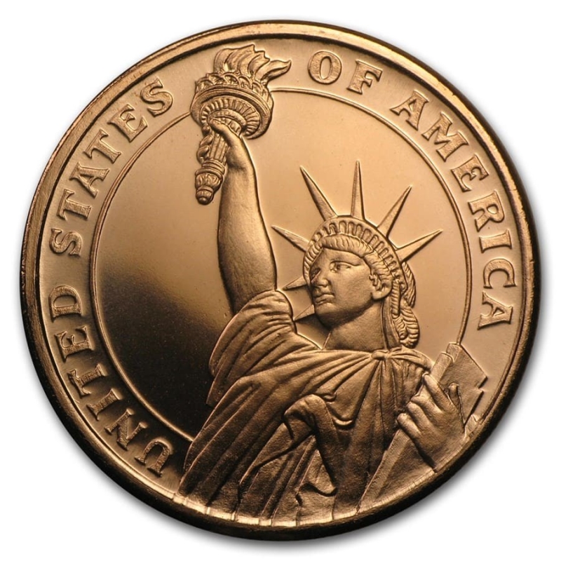 1 oz Copper Round Statue of Liberty