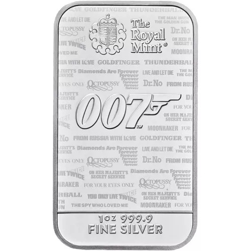 The Royal Mint - James Bond 007: No Time To Die - 1oz Silver Bar