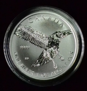2015 1 oz Silver Canadian Red-Tailed Hawk