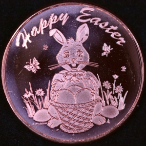1 oz Copper Easter Bunny