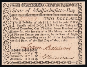 Massachusetts Colonial Currency