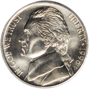 1990's Jefferson Nickels