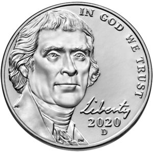2020-D U.S. 5¢ - Jefferson Nickel (2nd Portrait) - BU
